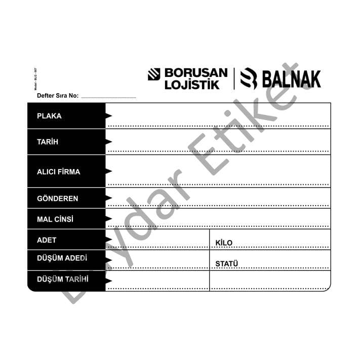 Borusan Lojistik Balnak — Lojistik etiket uygulaması